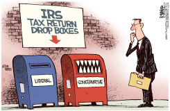 IRS DROP BOXES by Rick McKee