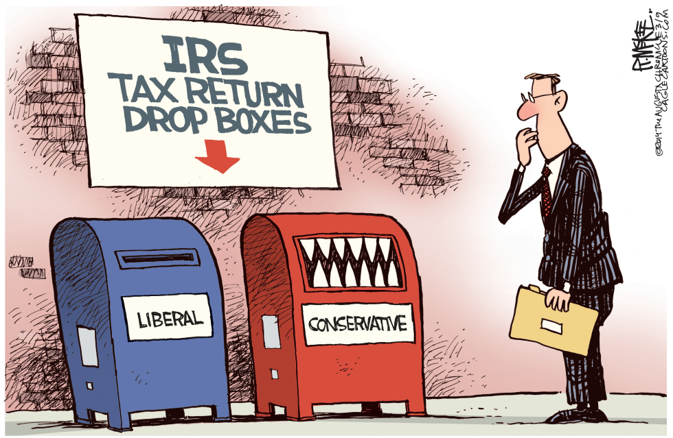  IRS DROP BOXES by Rick McKee