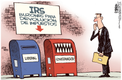 BUZONES DEL IRS  by Rick McKee