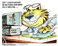 WORLD WIDE WEB 25TH by Dave Granlund