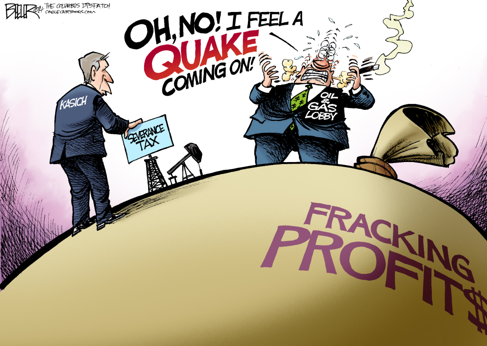  LOCAL OH - FRACKING QUAKE by Nate Beeler