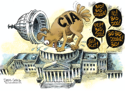 THE C.I.A. LOOKS IN ON THE SENATE by Daryl Cagle