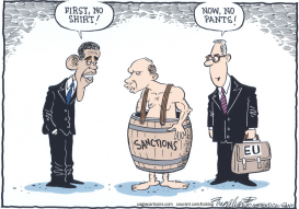 SANCTIONS ON RUSSIA by Bob Englehart