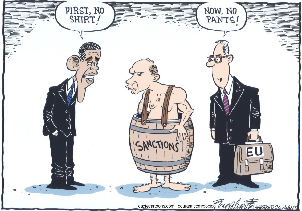  SANCTIONS ON RUSSIA by Bob Englehart