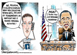 ZUCKERBERG CALLS OBAMA by Dave Granlund