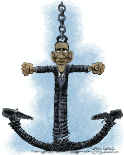 OBAMA ANCHOR by Daryl Cagle