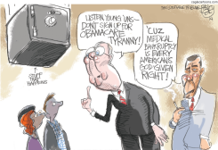 OBAMACARE VS INVINCIBLES by Pat Bagley