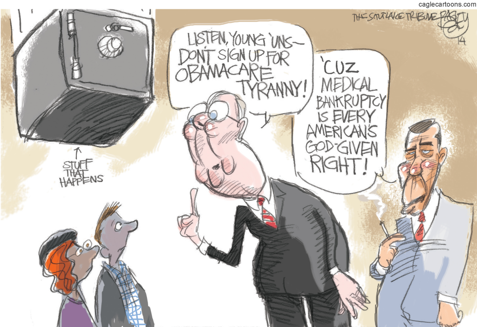  OBAMACARE VS INVINCIBLES by Pat Bagley