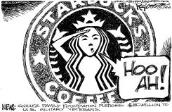 STARBUCKS VETS by Milt Priggee