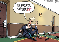 SECRET SERVICE PARTIER by Nate Beeler