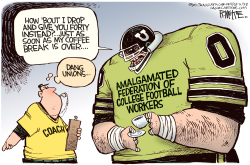 COLLEGE FOOTBALL UNION by Rick McKee