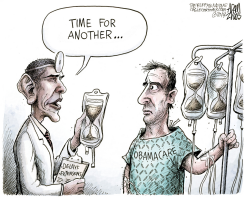 OBAMACARE DELAYS by Adam Zyglis