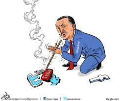 ERDOGAN BANS TWITTER  YOUTUBE by Osama Hajjaj