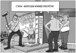 SENATORS VIE TO PUNISH PUTIN by RJ Matson