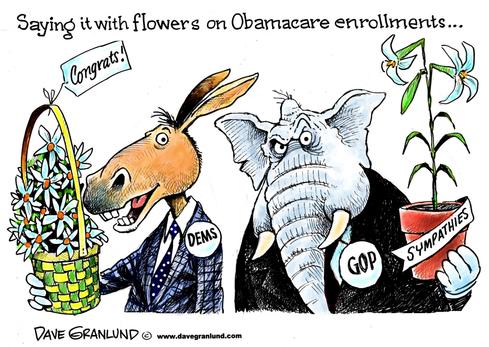  OBAMACARE ENROLLMENTS by Dave Granlund