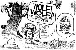 IPCC CRIES WOLF by Rick McKee