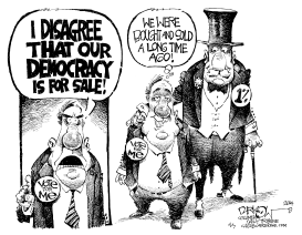 DEMOCRACY FOR SALE by John Darkow