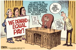 EQUAL PAY by Rick McKee