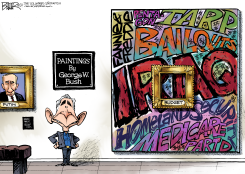 BUSH PAINTINGS by Nate Beeler