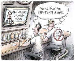 MASS STABBING by Adam Zyglis