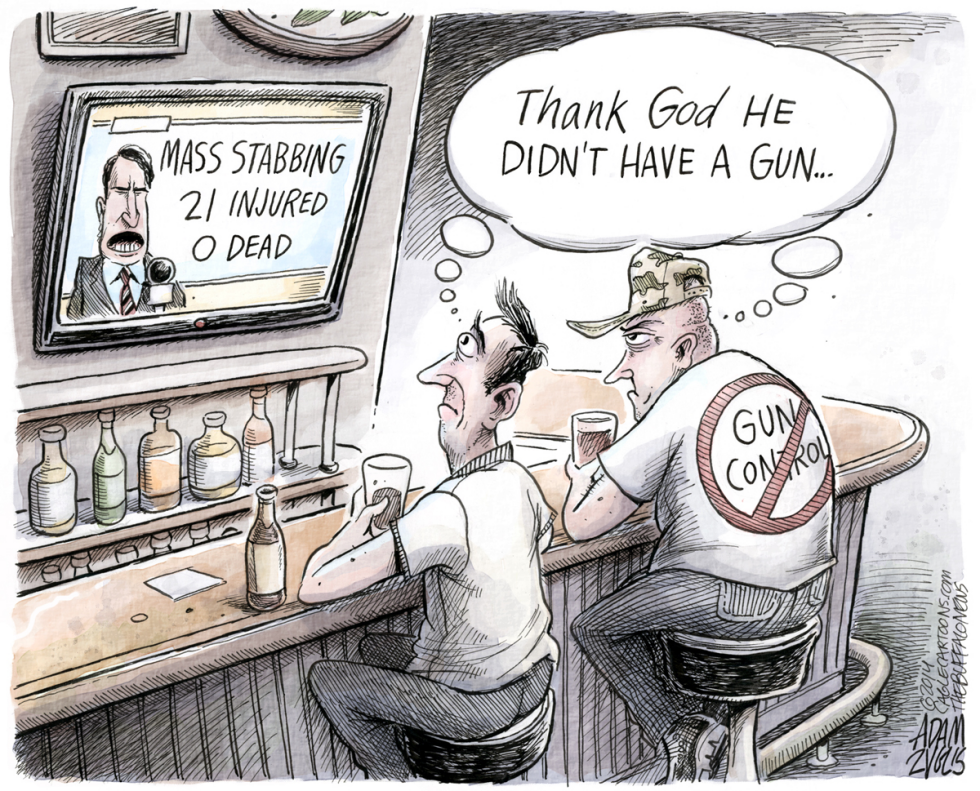  MASS STABBING by Adam Zyglis