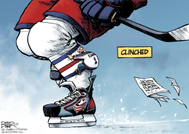 LOCAL OH - CBJ CLINCHES PLAYOFFS by Nate Beeler