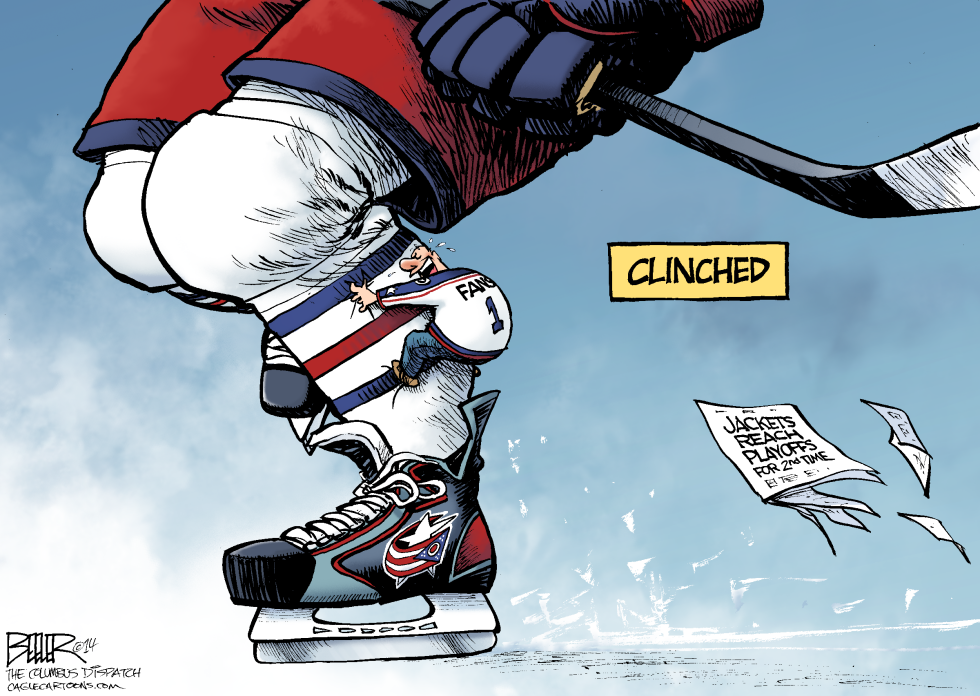  LOCAL OH - CBJ CLINCHES PLAYOFFS by Nate Beeler