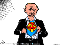 GAS Y PUTIN by Osama Hajjaj