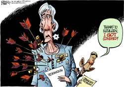 SEBELIUS RESIGNS by Nate Beeler