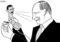 OBAMA CALLS PUTIN by Rainer Hachfeld