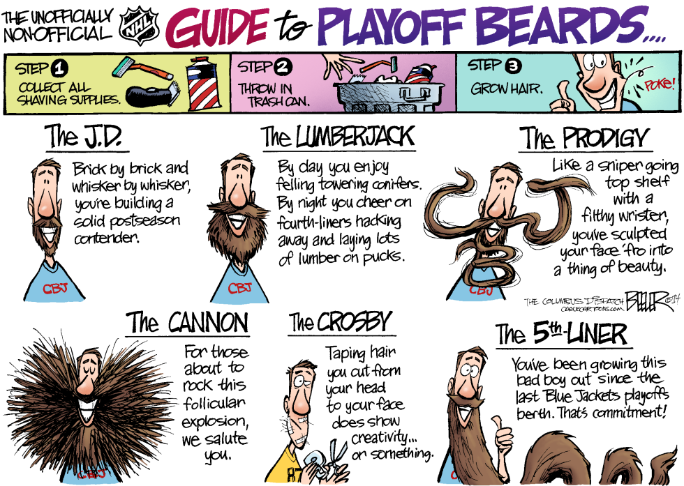  LOCAL OH - PLAYOFF BEARDS by Nate Beeler