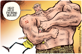 PUTIN BULLIES UKRAINE by Rick McKee