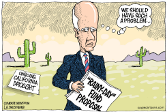 LOCAL-CA JERRY BROWN'S RAINY DAY FUND by Wolverton