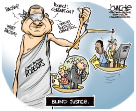 BLIND JUSTICE ROBERTS by John Cole