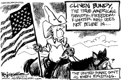 CLIVEN BUNDY THE PATRIOT by Milt Priggee