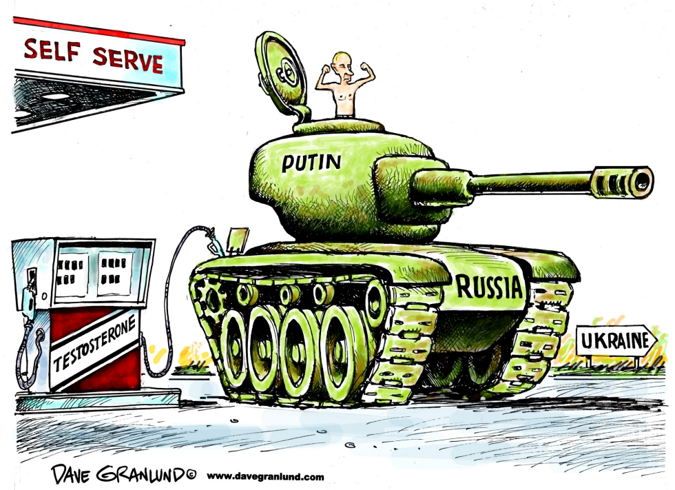  PUTIN AND TESTOSTERONE by Dave Granlund