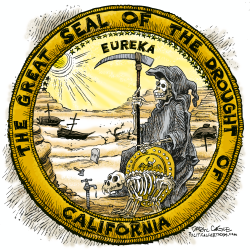 CALIFORNIA DROUGHT SEAL by Daryl Cagle