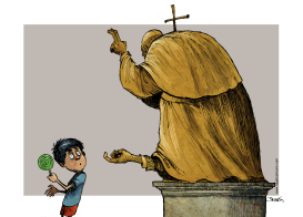 SAINT POPE JOHN PAUL II AND PEDOPHILE PRIEST by Dario Castillejos