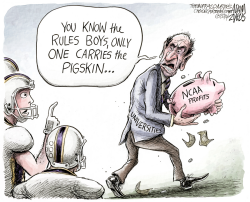 NCAA PROFITS by Adam Zyglis