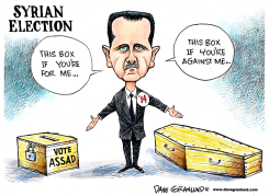 ASSAD SEEKS RE-ELECTION by Dave Granlund