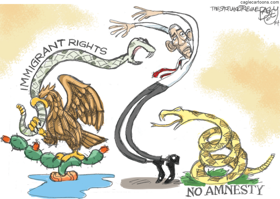  IMMIGRANT RIGHTS - NO AMNESTY by Pat Bagley