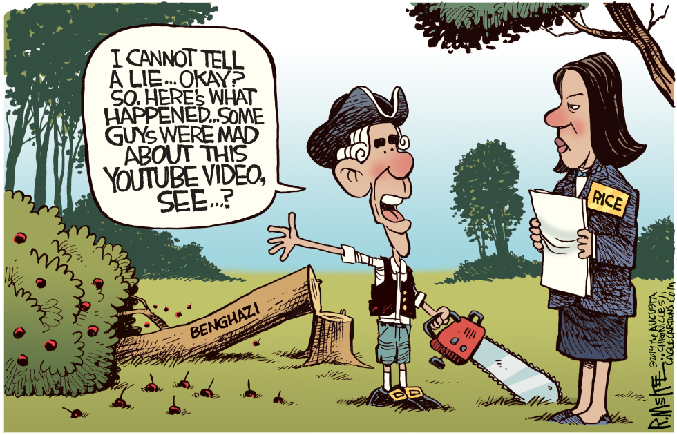  BENGHAZI EMAIL by Rick McKee