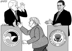 MERKEL SEES TOM DONOHUE AND OBAMA by Rainer Hachfeld