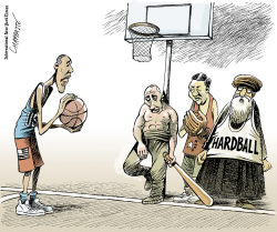 HARDBALL IN WORLD POLITICS by Patrick Chappatte