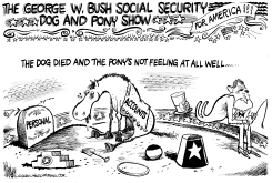 SOCIAL SECURITY DOG AND PONY SHOW by Mike Lane