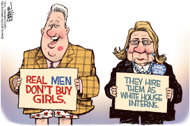 REAL MEN AND CLINTON by Rick McKee