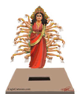 ELECTION IN INDIA, VOTING DURGA by Riber Hansson