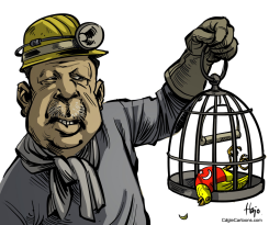 ERDOGAN DEAD CANARY by Hajo de Reijger