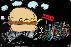 FAST FOOD WORKER REVOLT by Randall Enos