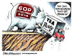 GOP ESTABLISHMENT VS TEA PARTY by Dave Granlund